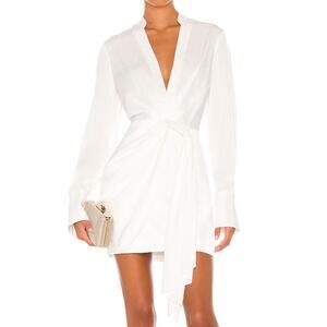 Significant Other Amalfi Dress Women's White Long Sleeve Short Mini Dress Bridal